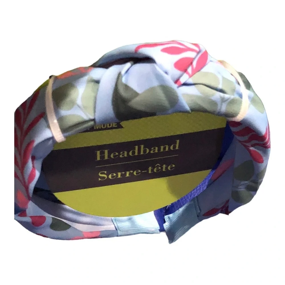 3pk knotted assorted headbands in‎ pink blue black floral new FREE